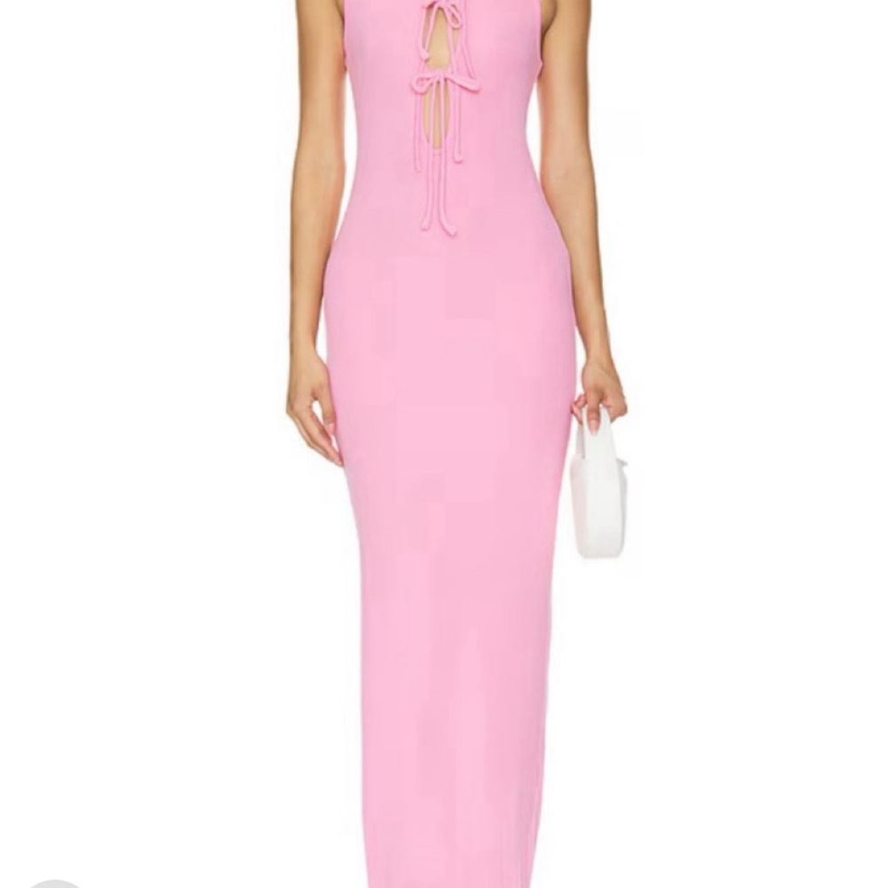 Elegant Pink Sleeveless Dress